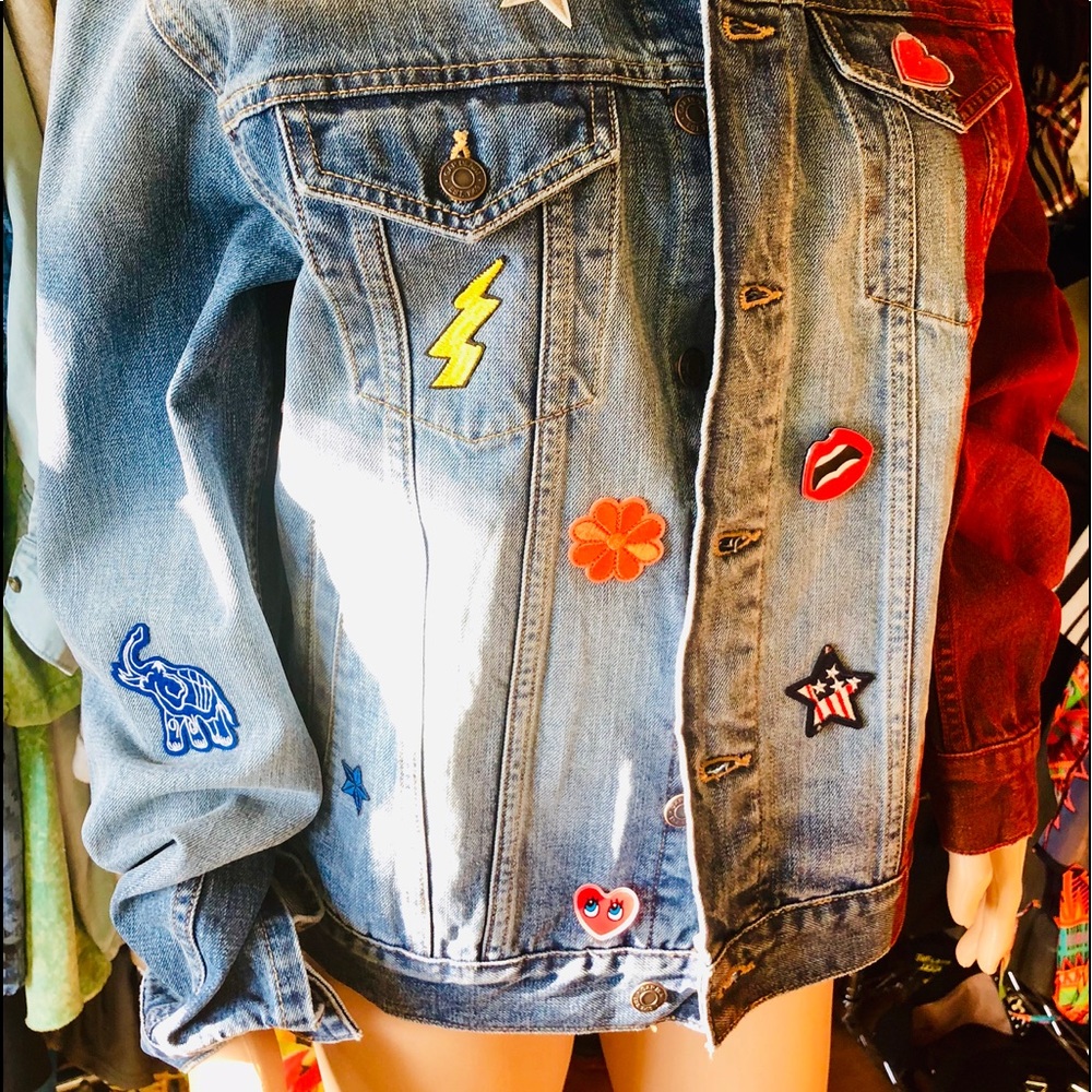 GAP 1969 Denim Jacket/Half Orange /Patches
$50